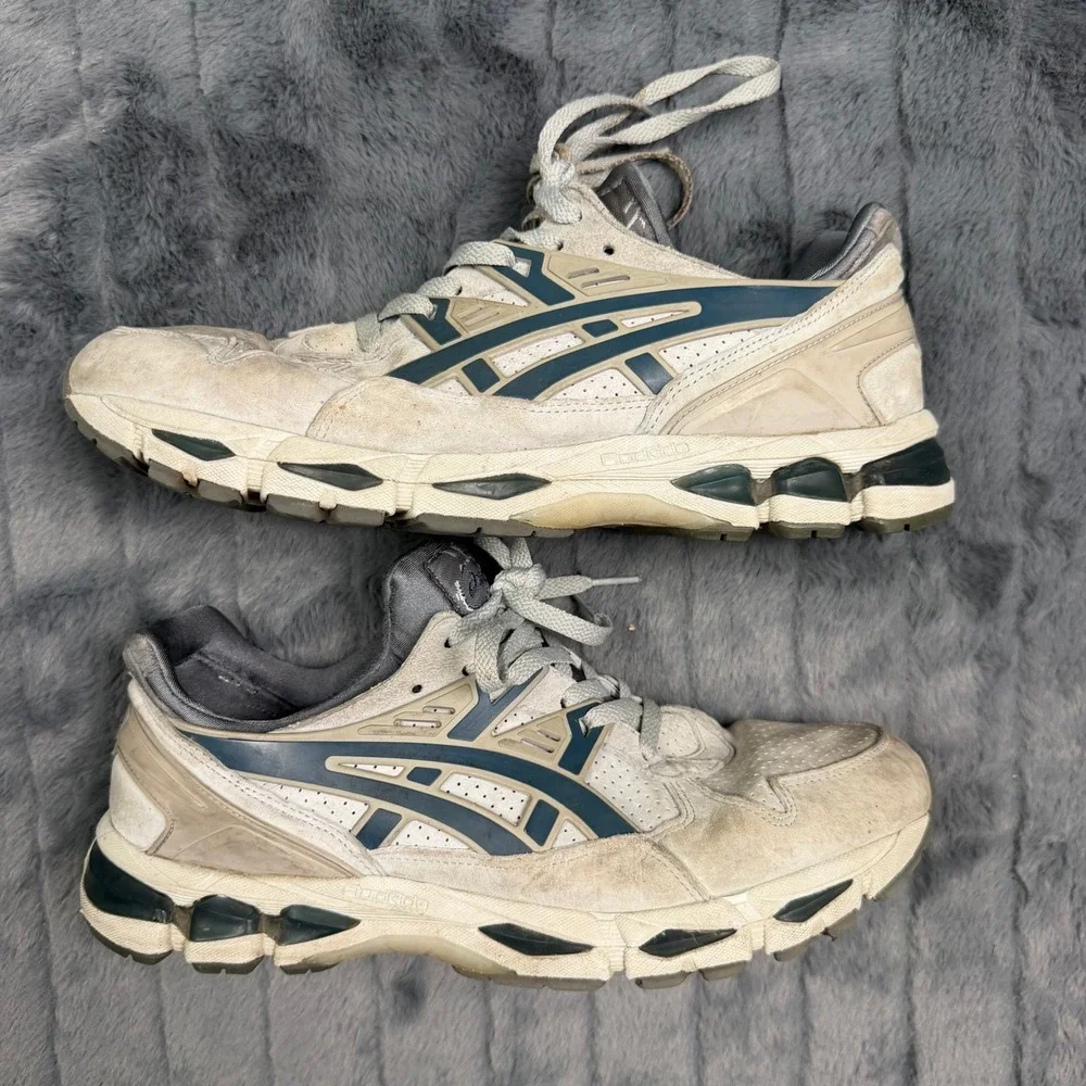 ASICS Gel-Kayano 5 360 Cream Blue Mens Running Shoes 1201A067 Size 11.5